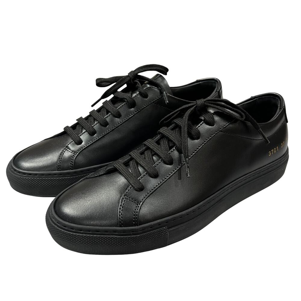 Common Projects Achilles Low Black Leather Sneakers SIZE EU 37 US 6.5 Italy